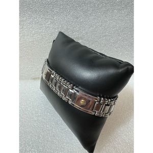 18K & SS AURAFIN Love Men’s Bracelet 8.5” Long